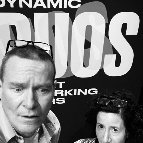 Matt Sesow and Dana Ellyn visit the Dynamic Duos exhibit at the New York Public LIbrary