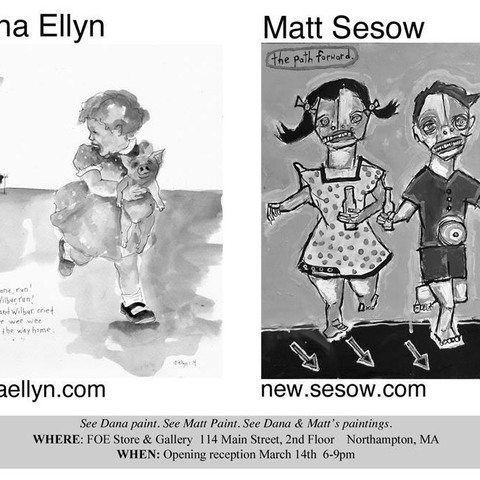 Ellyn & Sesow "Fun with Dick and Jane" exhibit at FOE Gallery in Northhampton, MA