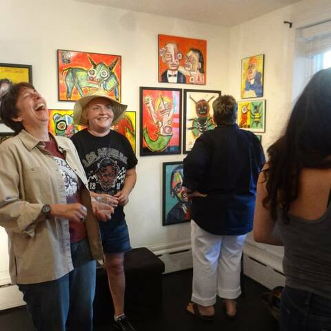 Ellyn and Sesow "Fairytales & Folklore" exhibit at AMP Art Market, Provincetown MA