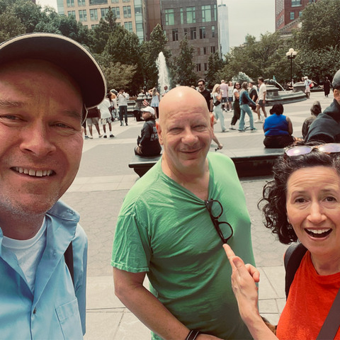 Bumped into Jeff Ross (the Roast Master) in Washington Square Park.