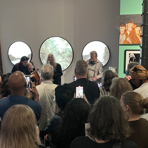 Patti Smith performed at opening night of No Matter What at Pen + Brush galler NYC