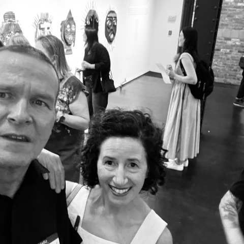 Matt Sesow and Dana Ellyn at Pen + Brush opening night in NYC june 26 2025