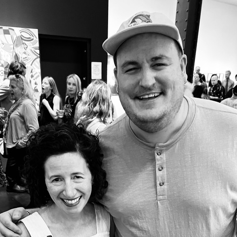 Dana Ellyn meeting with fans of her art.